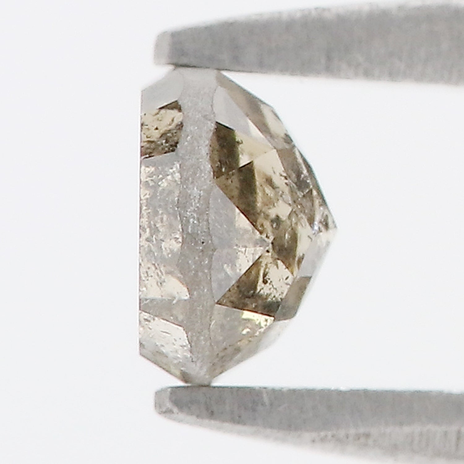 0.49 Ct Natural Loose Round Rose Cut Diamond Salt And Pepper Round Shape Diamond 4.50 MM Natural Black Grey Round Rose Cut Diamond LQ9813