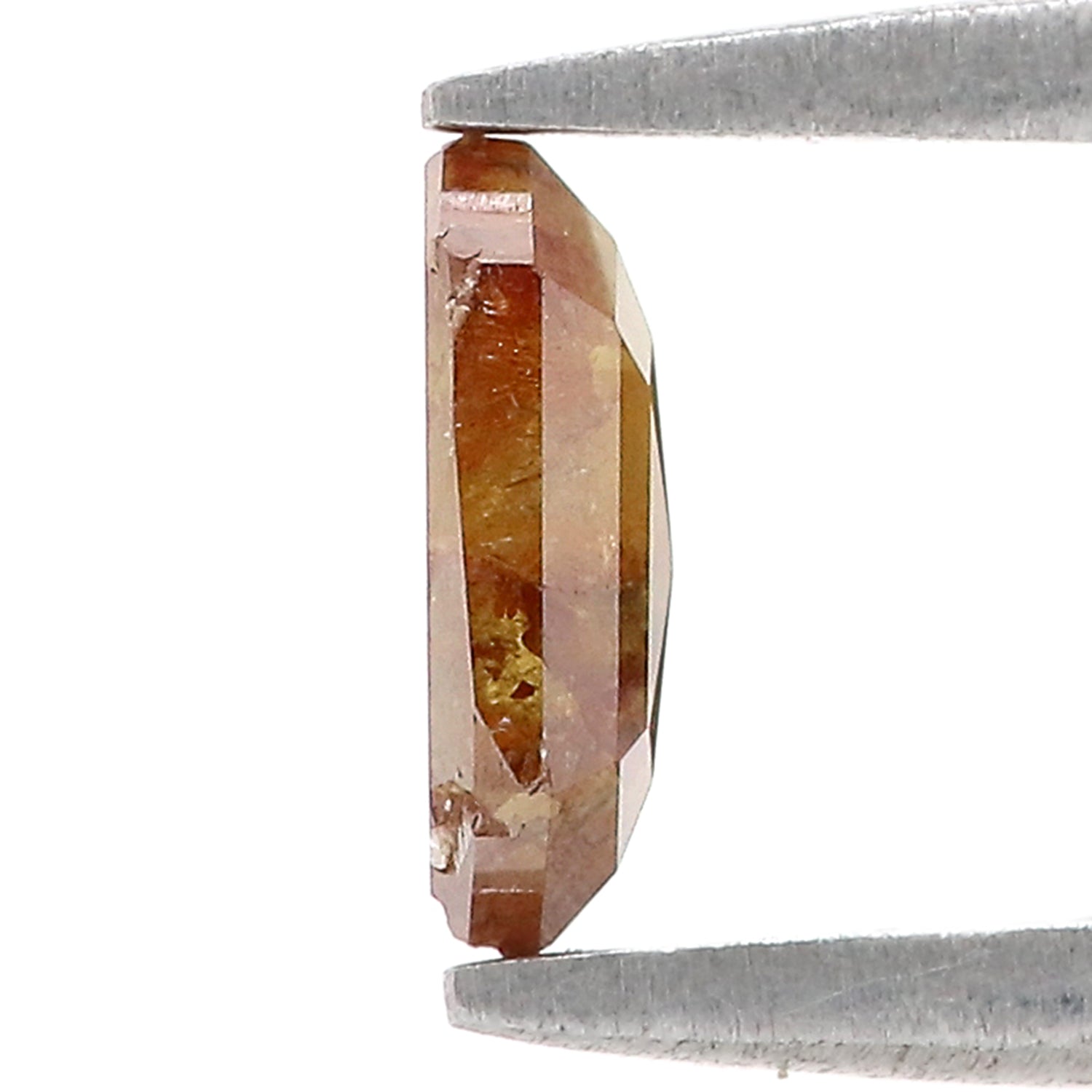0.59 CT Natural Loose Hexagon Shape Diamond Yellow Color Hexagon Diamond 7.05 MM Natural Loose Brown Color Hexagon Rose Cut Diamond N2652