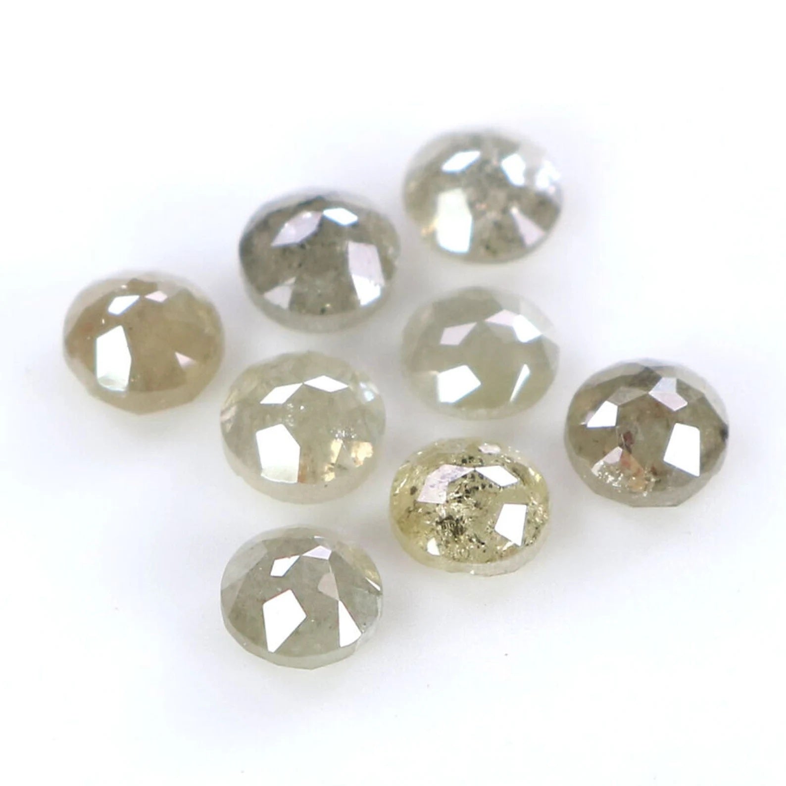 1.54 CT Natural Loose Rose Cut Diamond Grey Color Round Diamond 3.20 MM Natural Loose Diamond Grey Color Round Rose Cut Shape Diamond NQ7783