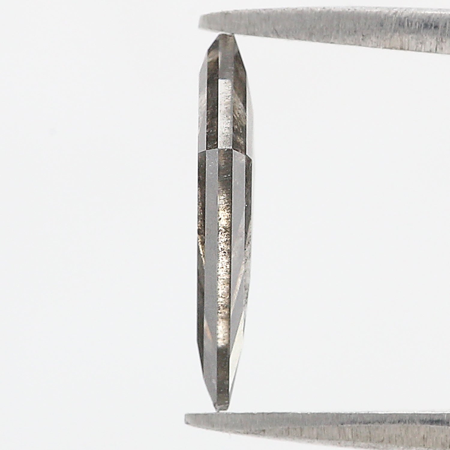 1.34 CT Kite Rose Cut Salt And Pepper Lab Grown 13.70 MM Loose Diamond CVD Fancy Black Grey Color Lab Created Antique Cut Diamonds N2642