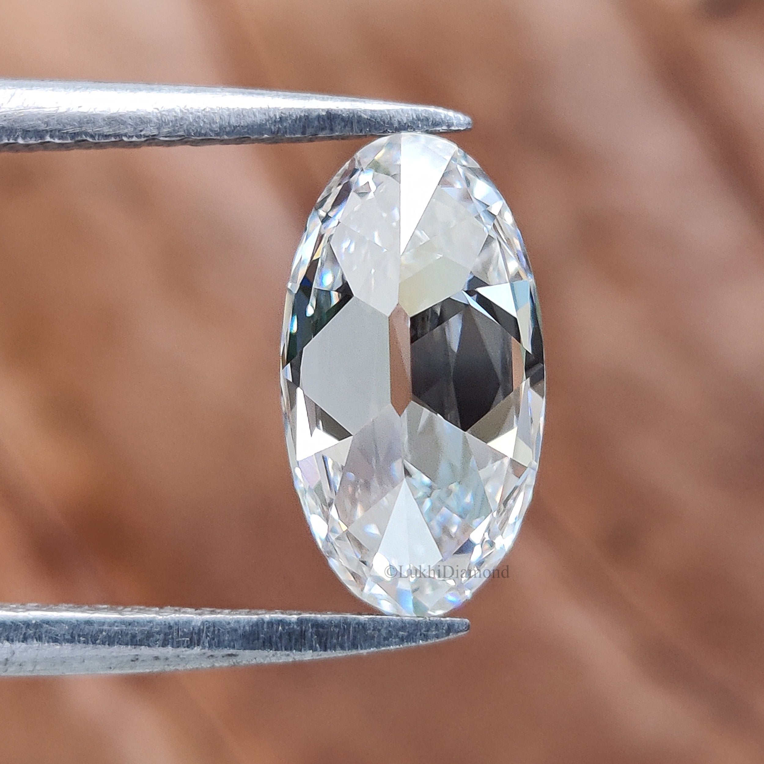 Lab Grown Oval Cut Diamond Old European Old Mine Cut Loose Diamond White Colorless CVD Stone Engagement Ring Antique Style Diamond Q206