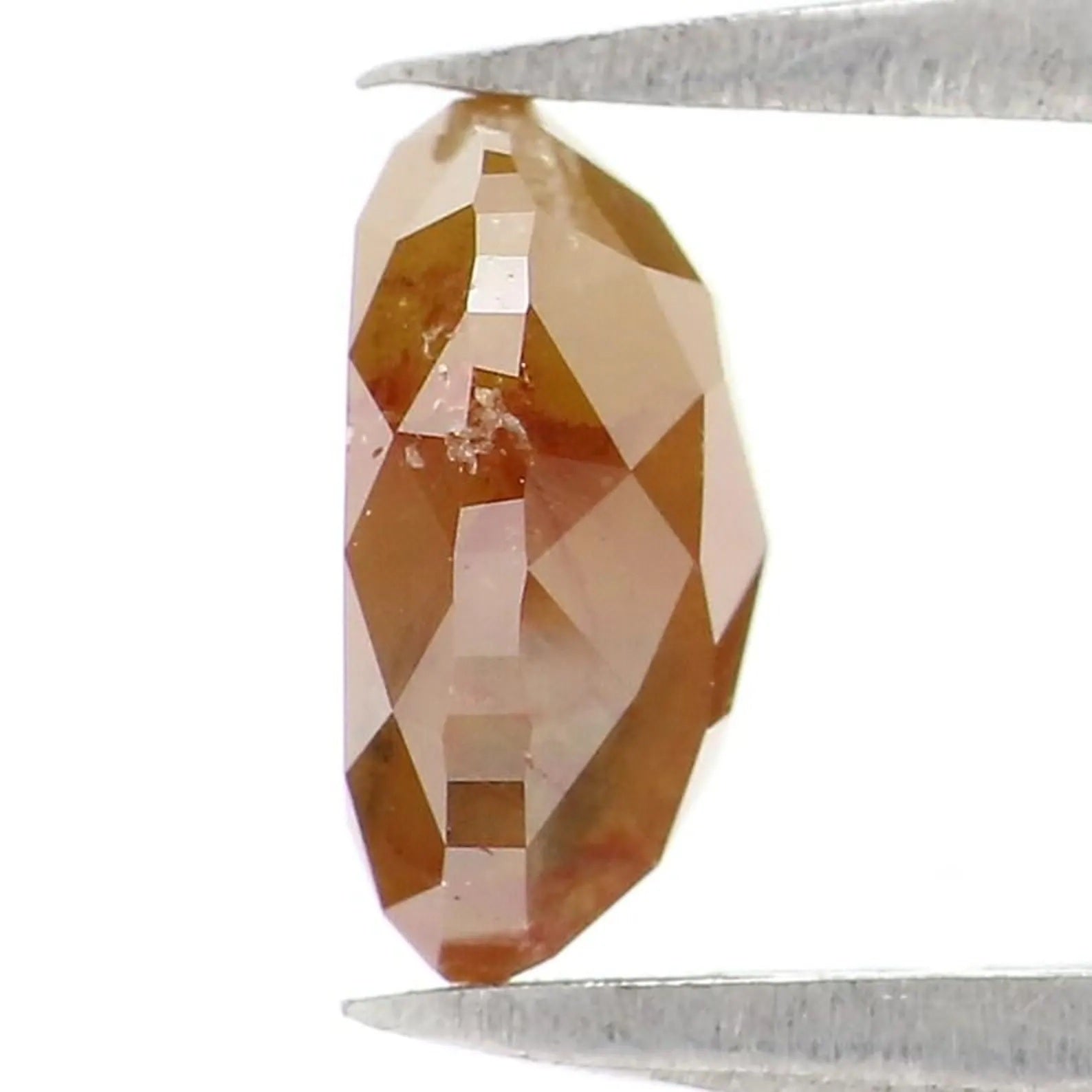 1.35 CT Natural Loose Heart Shape Diamond Yellow Color Heart Cut Diamond 7.30 MM Natural Diamond Brown Color Heart Rose Cut Diamond NQ2244