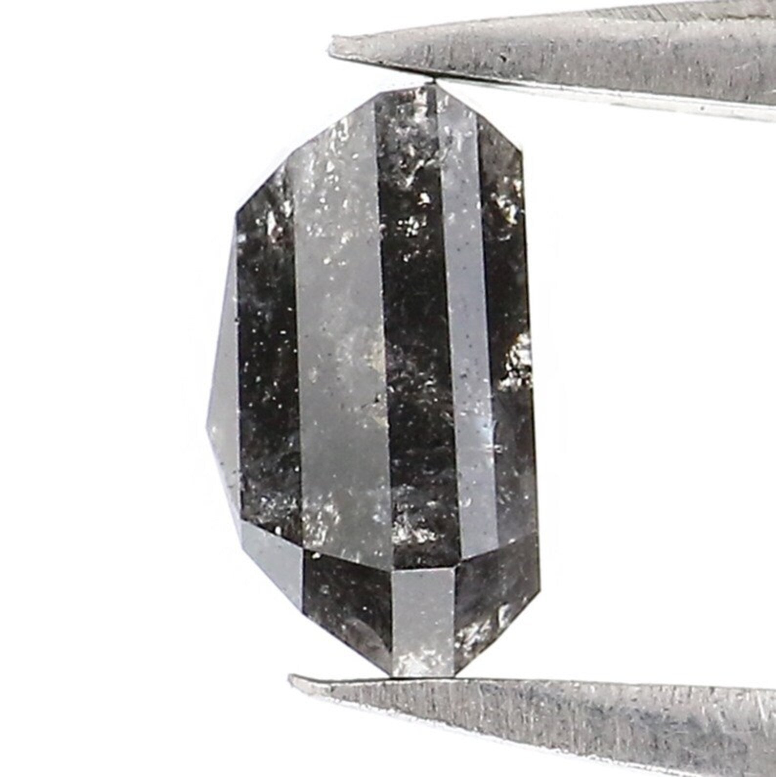 0.87 CT Natural Loose Coffin Shape Diamond Salt And Pepper Coffin Cut Diamond 6.00 MM Natural Loose Diamond Coffin Rose Cut Diamond QN8841