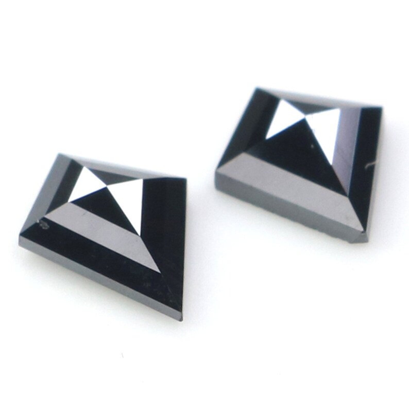0.64 CT Natural Loose Kite Shape Pair Diamond Black Color Kite Cut Diamond 7.15 MM Natural Loose Diamond Kite Shape Rose Cut Diamond NQ2291