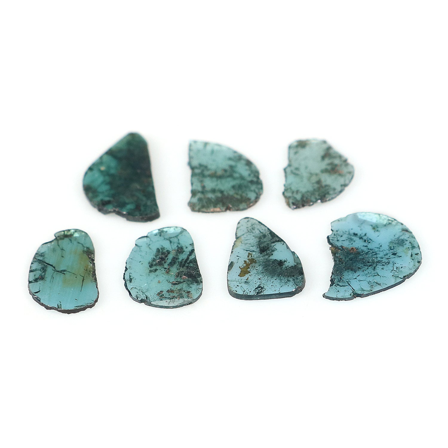 1.86 CT Natural Loose Slice Shape Diamond Blue Color Slice Cut Diamond 8.00 MM Natural Loose Blue Color Slice Irregular Cut Diamond LQ718