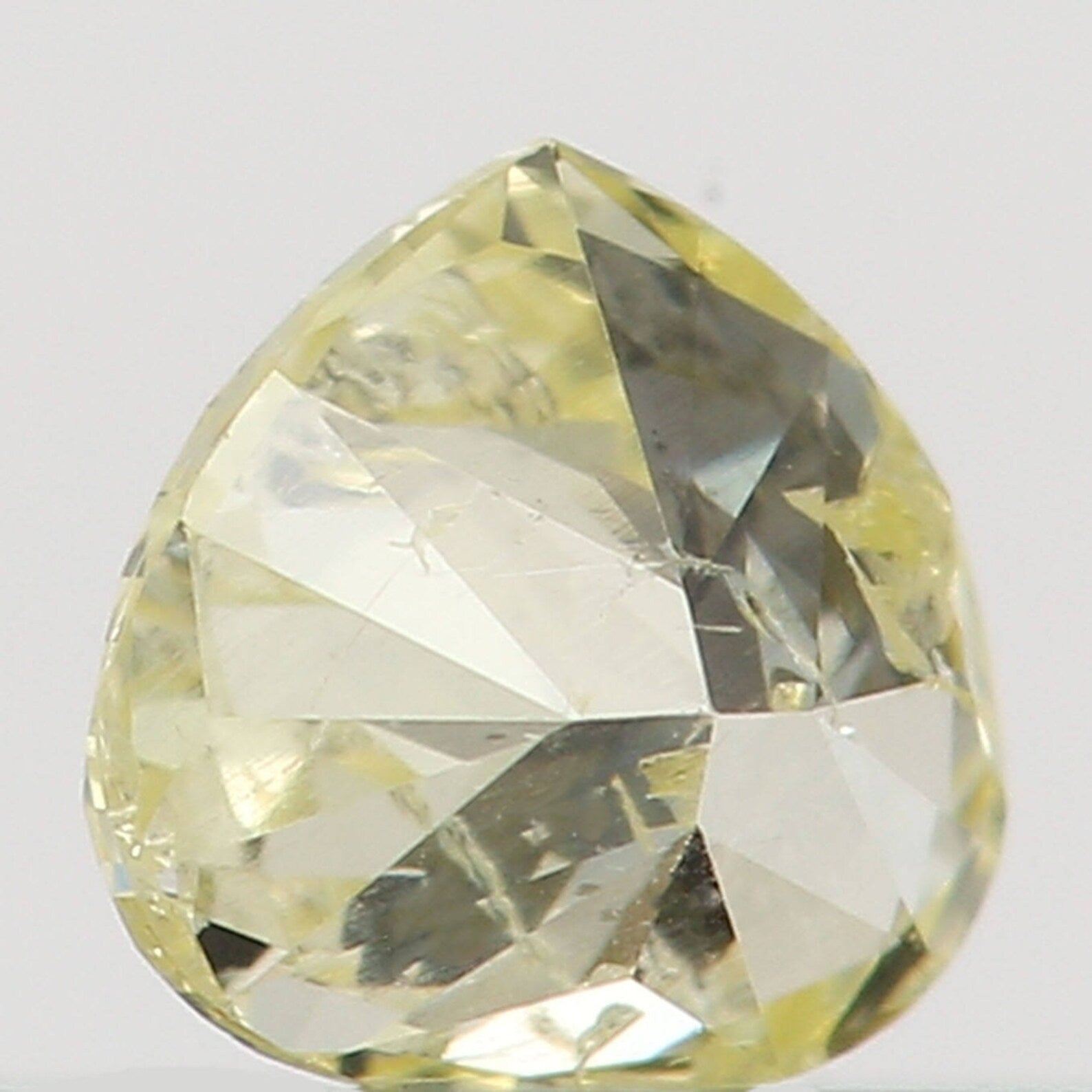 0.14 Ct Loose Diamond Heart Yellow Color I2 Clarity 3.40 MM N7327