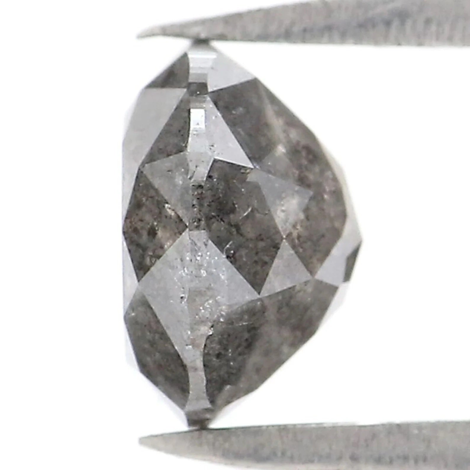 1.20 CT Natural Loose Rose Cut Diamond Salt And Pepper Diamond 6.20 MM Natural Loose Diamond Black Grey Color Round Rose Cut Diamond NQ1342