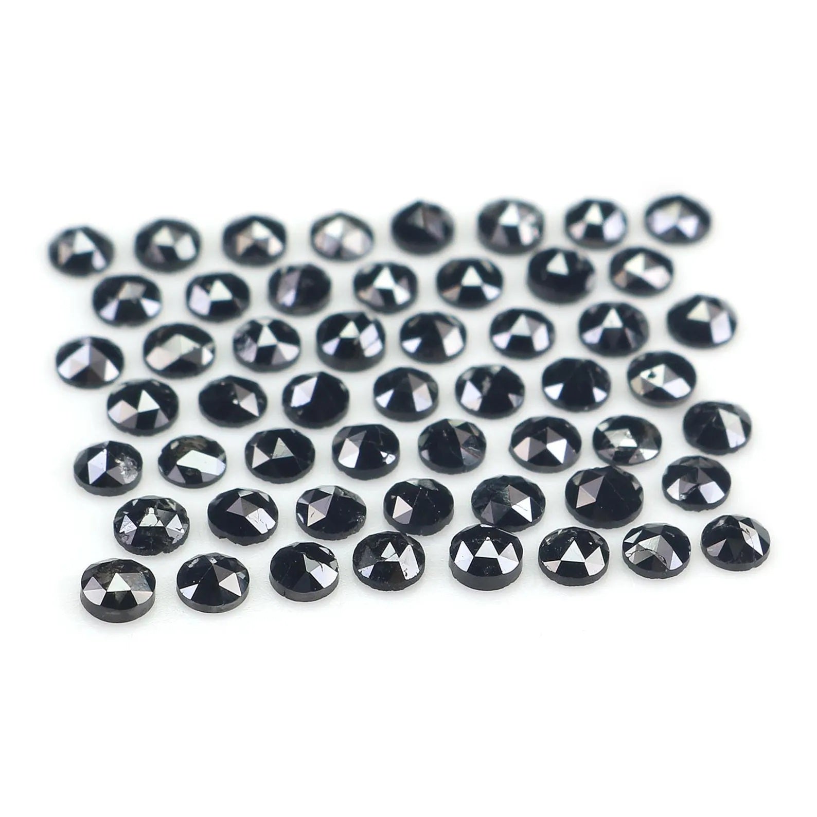 2.93 CT Natural Loose Round Shape Diamond Black Color Round Cut Diamond 2.30 MM Natural Loose Black Color Round Rose Cut Diamond NQ1801