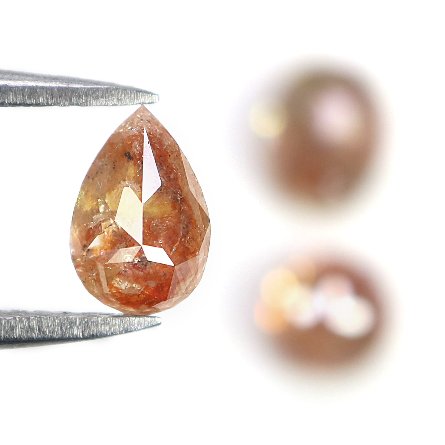 1.96 CT Natural Loose Mix Shape Diamond Brown Color Mix Shape Diamond 5.10 MM Natural Loose Brown Color Mix Shape Rose Cut Diamond N1998