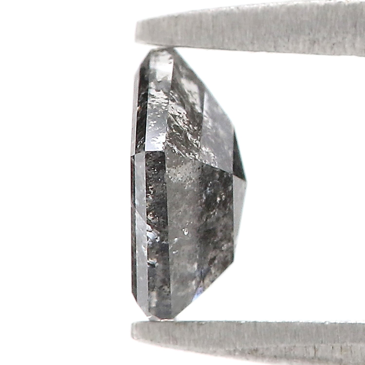 0.75 CT Natural Loose Pentagon Shape Diamond Salt And Pepper Pentagon Cut Diamond 6.30 MM Black Gray Color Pentagon Rose Cut Diamond QL9971