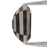 Natural Loose Emerald Diamond, Black Color Diamond, Natural Loose Diamond, Emerald Rose Cut Diamond, 1.67 CT Emerald Shape Diamond KDL2853