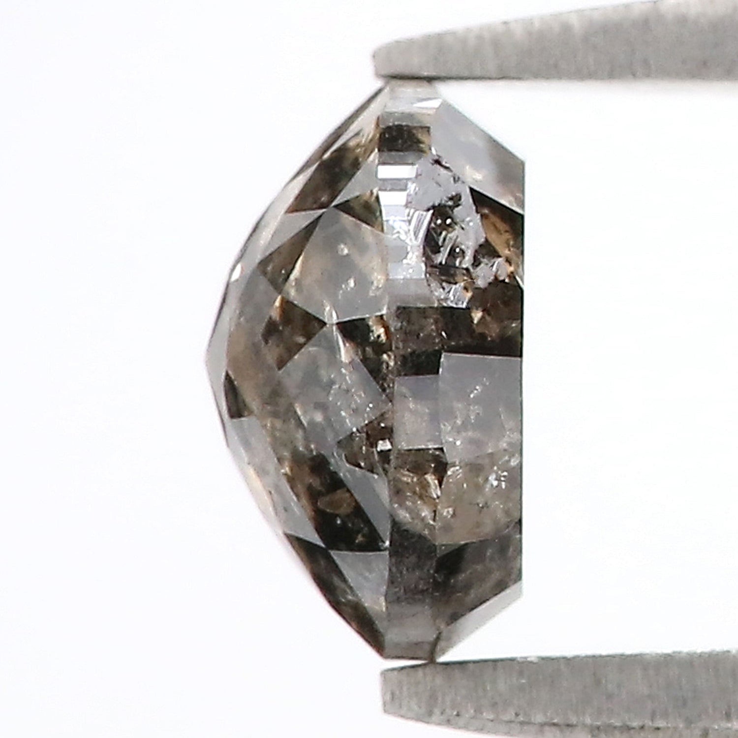 1.60 CT Natural Loose Round Rose Cut Diamond Salt And Pepper Round Diamond 7.05 MM Natural Loose Brown Color Round Rose Cut Diamond QL9058