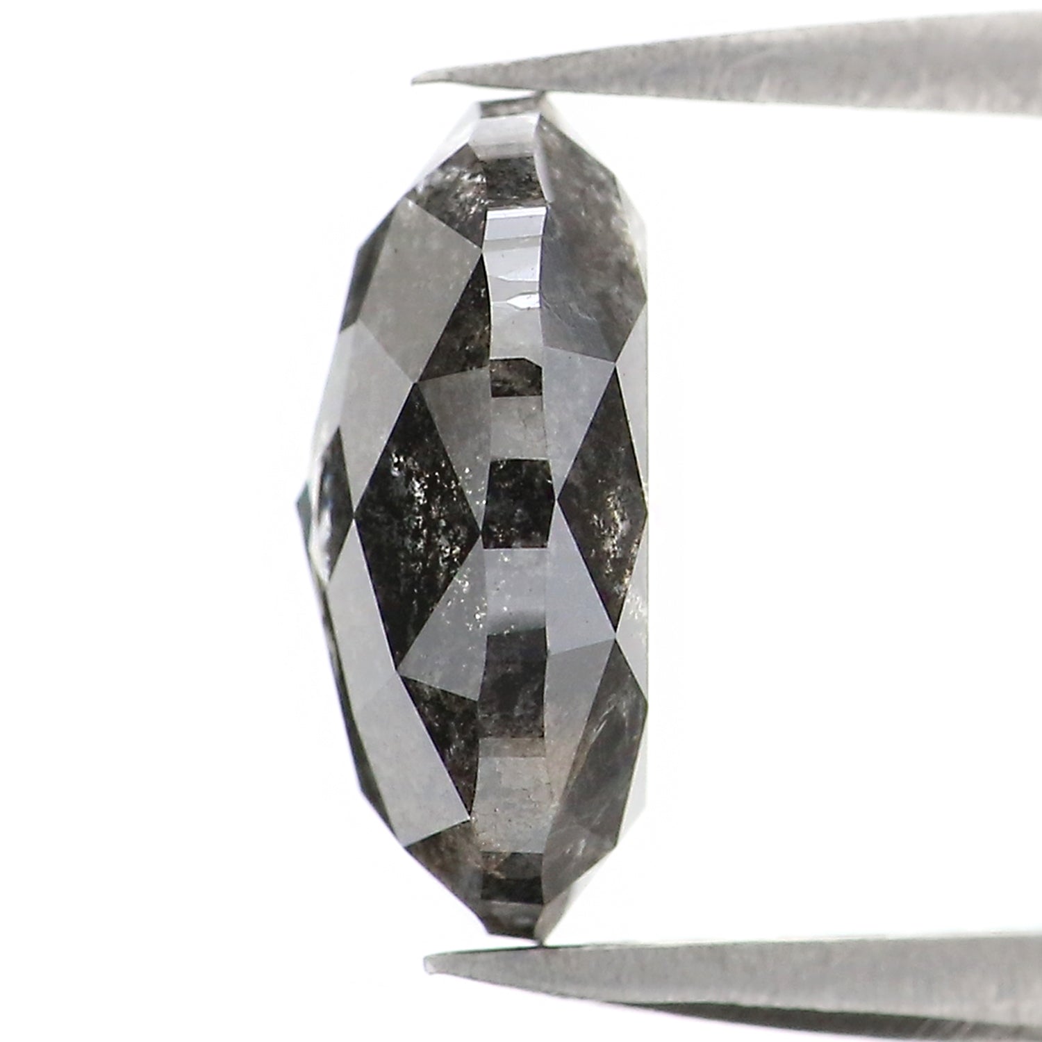 2.73 CT Natural Loose Oval Shape Diamond Salt And Pepper Oval Cut Diamond 9.65 MM Natural Loose Black Grey Color Oval Rose Cut Diamond LC25