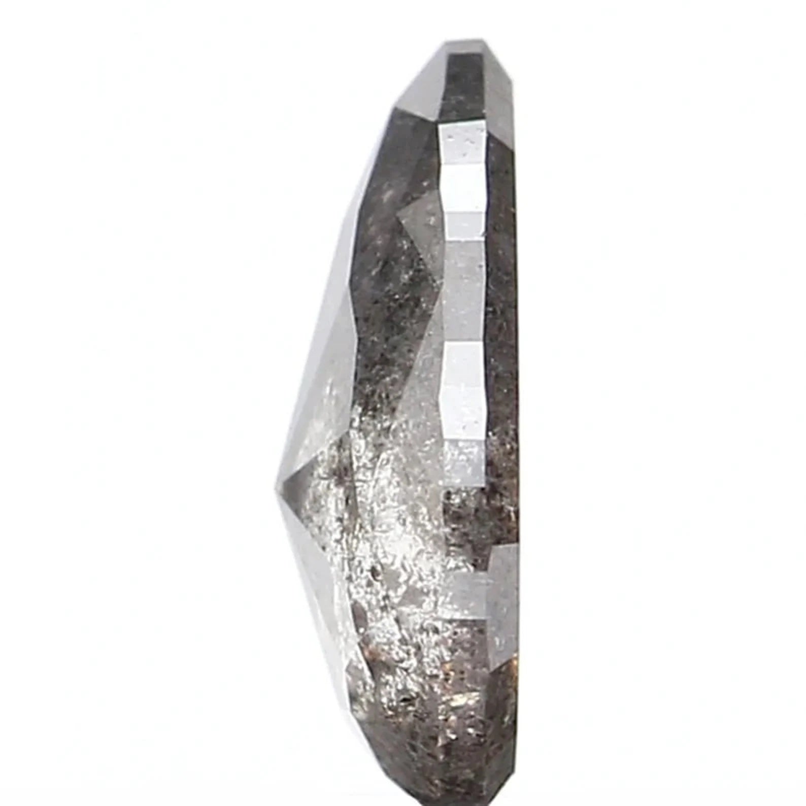 0.29 Ct Natural Loose Pear Shape Diamond Salt And Pepper Pear Cut Diamond 5.60 MM Natural Black Grey Color Pear Rose Cut Diamond NQ1050