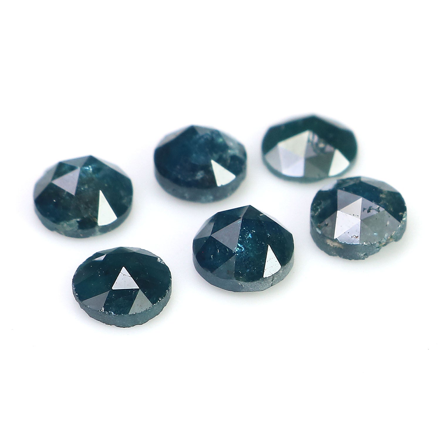 2.38 CT Natural Loose Round Rose Cut Diamond Blue Color Round Shape Diamond 4.35 MM Natural Loose Blue Color Round Rose Cut Diamond LQ2425