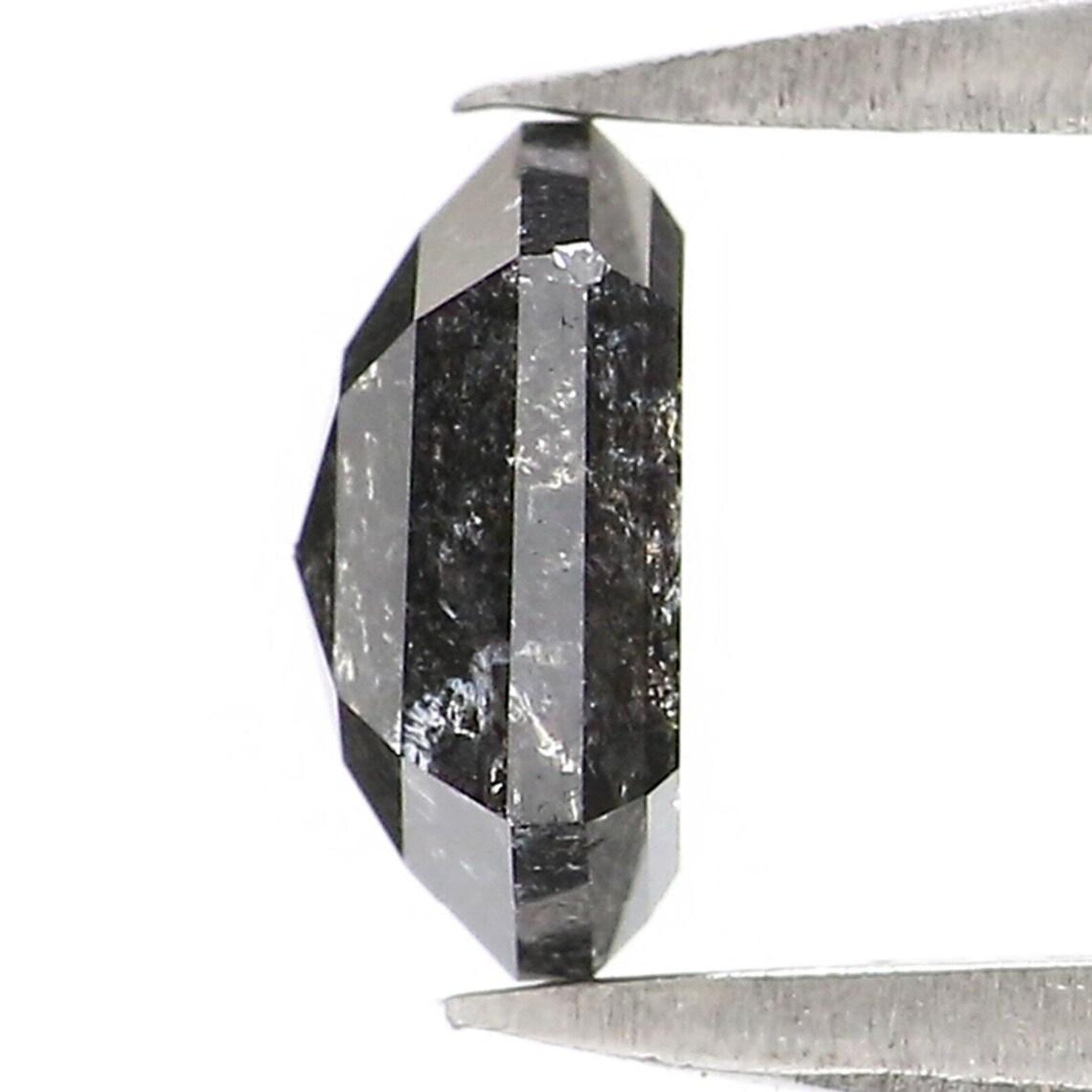 0.77 CT Natural Loose Hexagon Shape Diamond Salt And Pepper Hexagon Diamond 6.20 MM Natural Loose Diamond Hexagon Rose Cut Diamond NQ2467