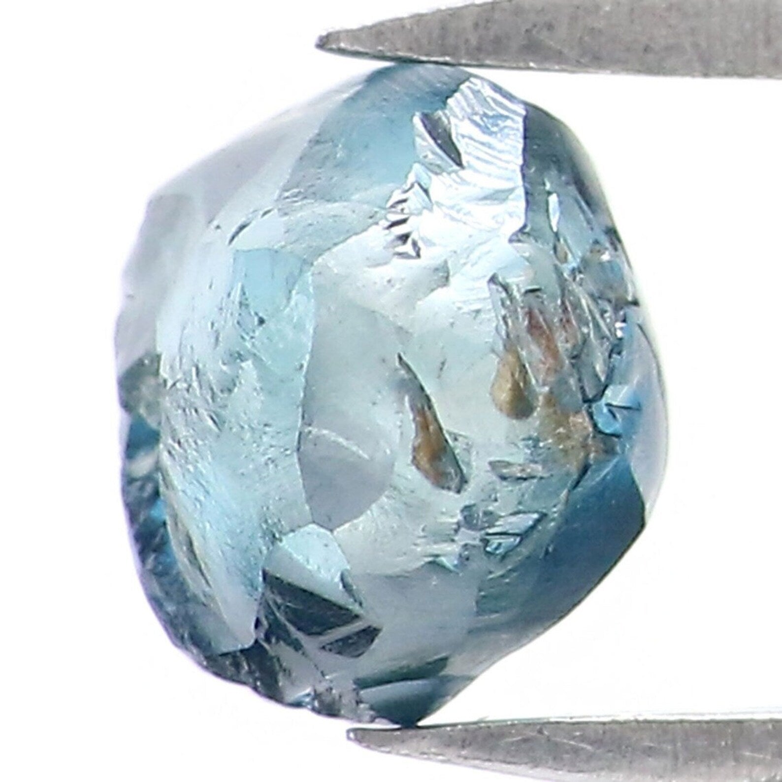 1.12 CT Natural Loose Crystal Rough Diamond Blue Color Rough Shape Diamond 5.70 MM Natural Loose Diamond Rough Irregular Cut Diamond NQ1997