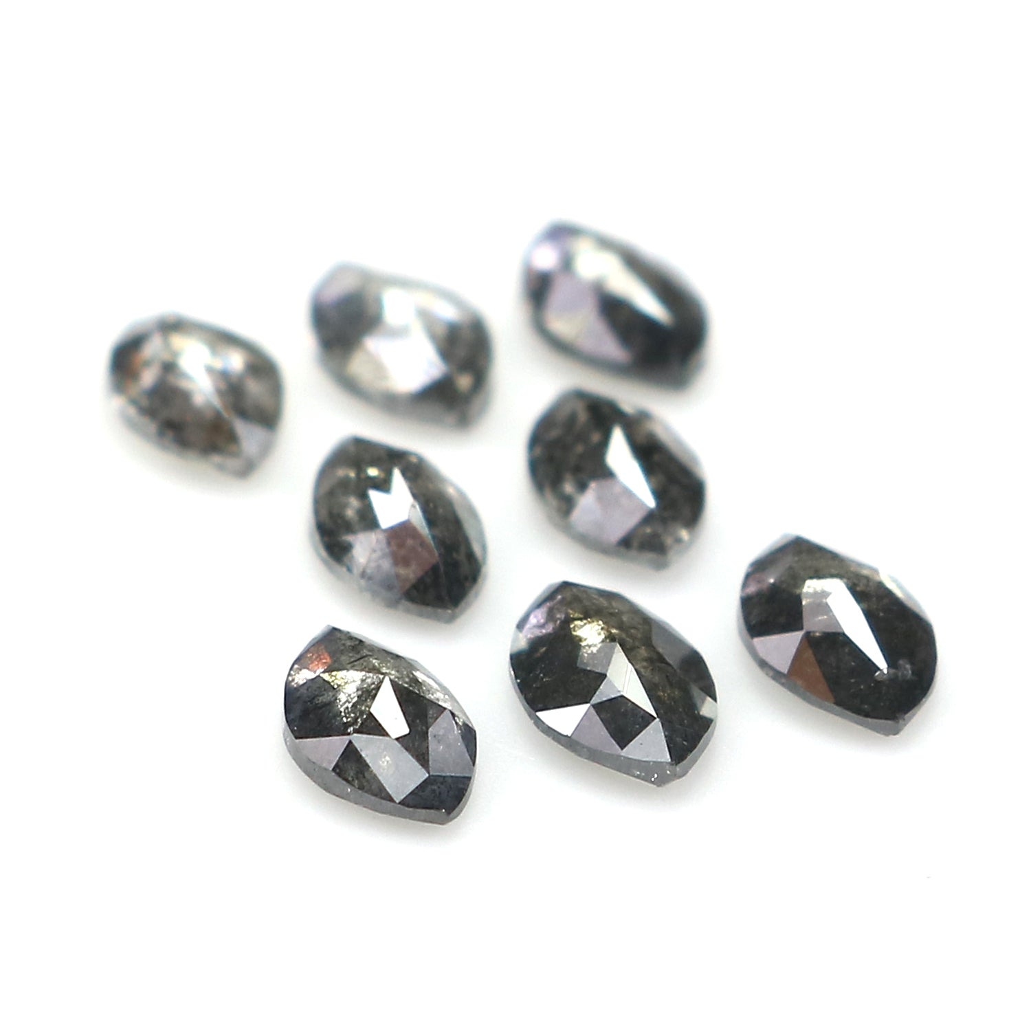Natural Loose Marquise Salt And Pepper Diamond Black Grey Color 1.12 CT 4.26 MM Marquise Shape Rose Cut Diamond KDL2666