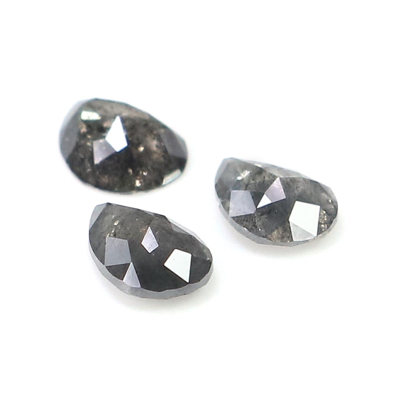 0.70 CT Natural Loose Pear Shape Diamond Salt And Pepper Pear Cut Diamond 5.15 MM Natural Loose Diamond Pear Shape Rose Cut Diamond NQ1861