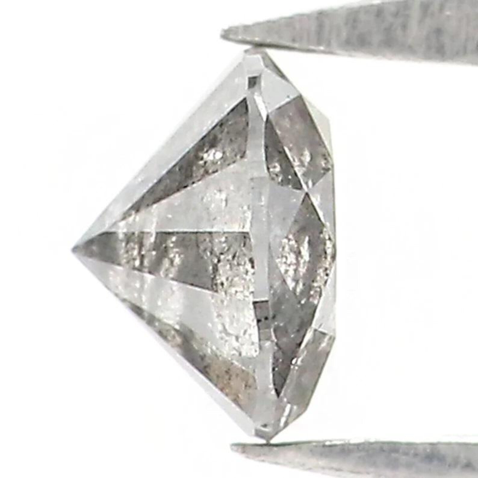 0.34 CT Natural Loose Round Shape Diamond Salt And Pepper Round Diamond 4.30 MM Natural Black Grey Color Round Brilliant Cut Diamond NQ7051