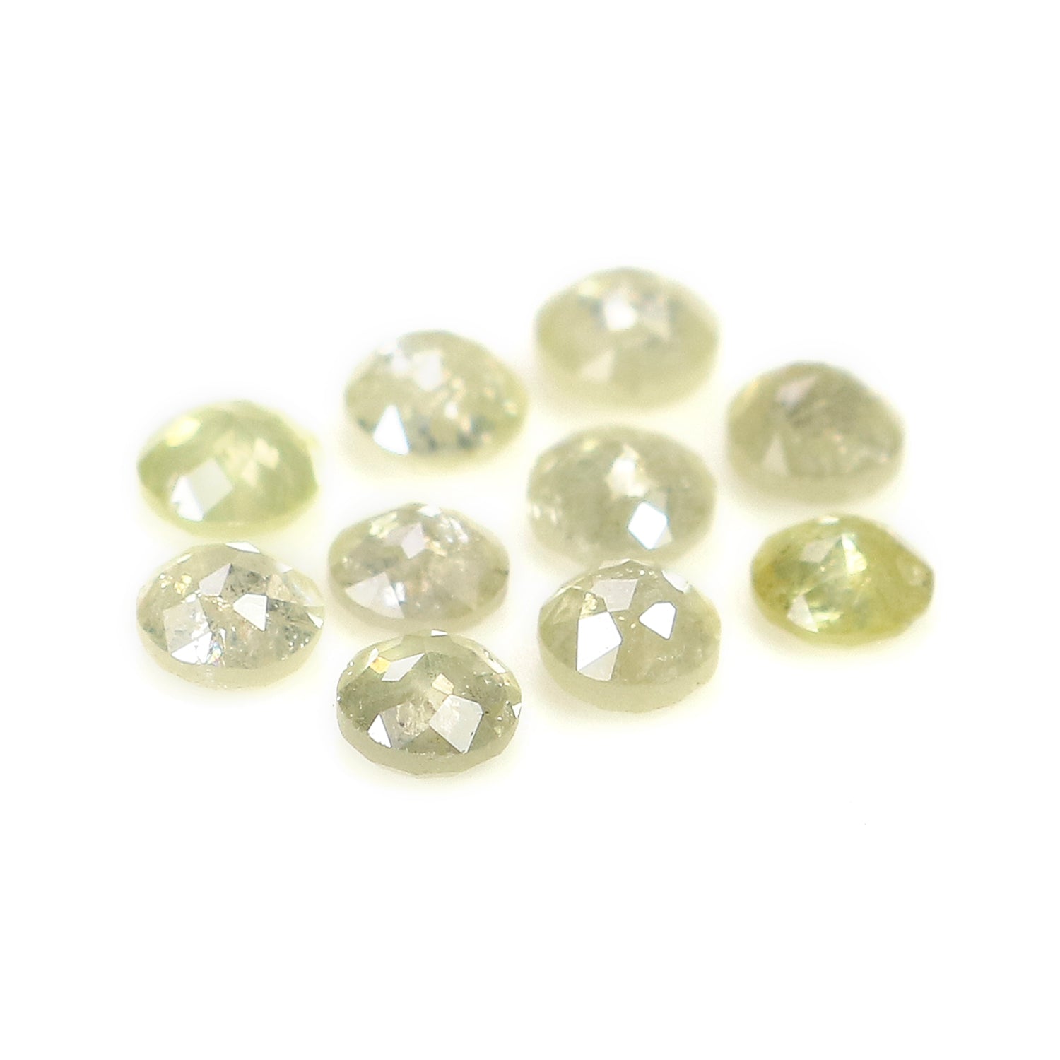 1.32 CT Natural Loose Round Rose Cut Diamond Grey Color Round Shape Diamond 2.90 MM Natural Loose Yellow Color Round Rose Cut Diamond LQ9253
