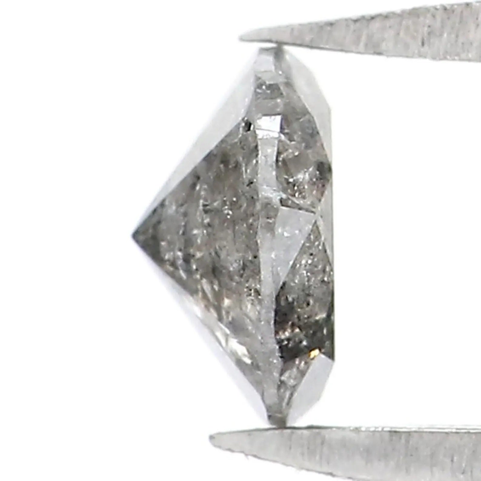 0.42 CT Natural Loose Round Shape Diamond Salt And Pepper Round Diamond 5.00 MM Natural Black Grey Color Round Brilliant Cut Diamond NQ9521