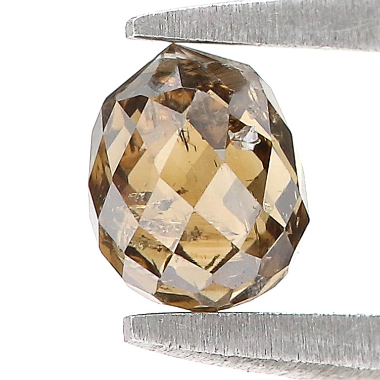 0.75 Ct Natural Loose Briolette Shape Diamond Brown Color Drop Diamond 5.00 MM Natural Loose Brown Color Briolette Rose Cut Diamond LQ126