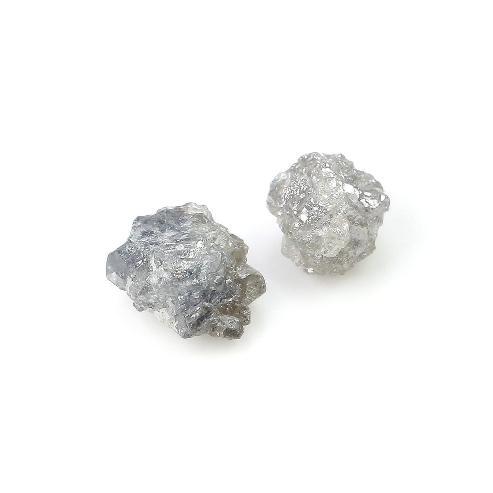 2.57 CT Natural Loose Rough Shape Diamond Black Color Rough Uncut Diamond 7.20 MM Natural Grey Diamond Rough Irregular Cut Diamond NQ2577