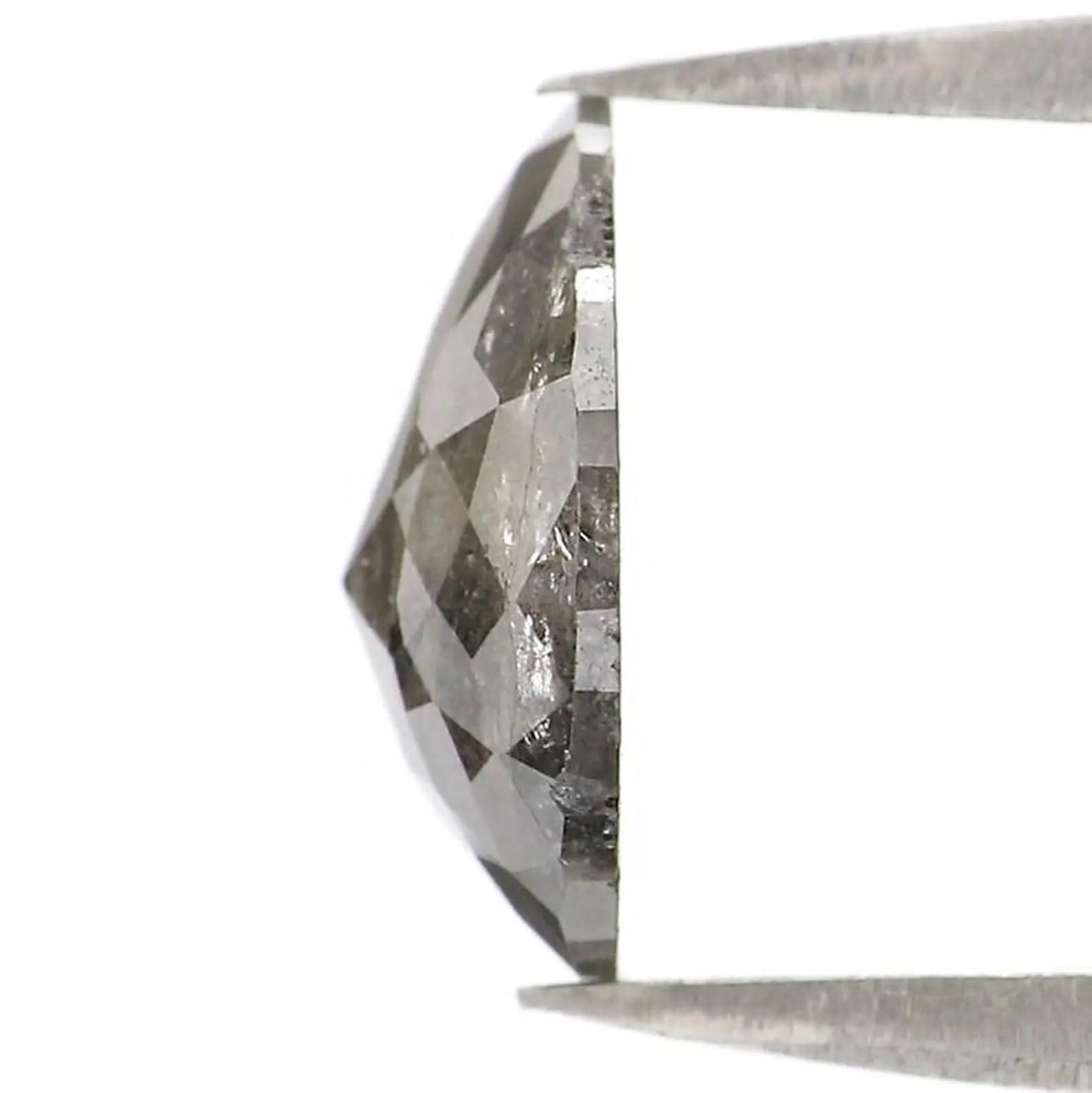 1.35 CT Natural Loose Pear Shape Diamond Salt And Pepper Pear Cut Diamond 8.70 MM Natural Diamond Grey Color Pear Rose Cut Diamond NQ8248
