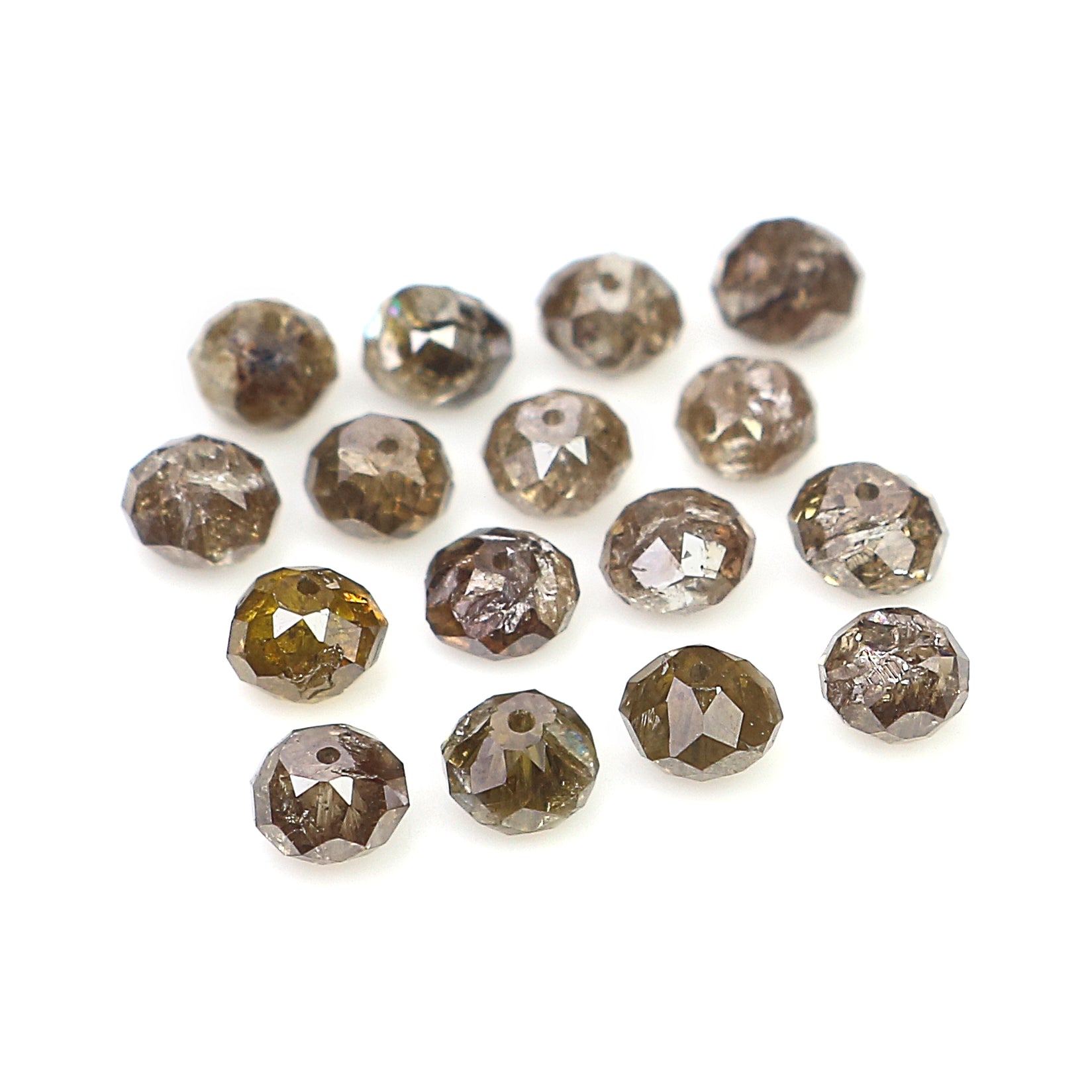 2.42 CT Natural Loose Bead Shape Diamond Brown Color Bead Cut Diamond 2.70 MM Natural Loose Diamond Bead Rose Cut Diamond LQ1736