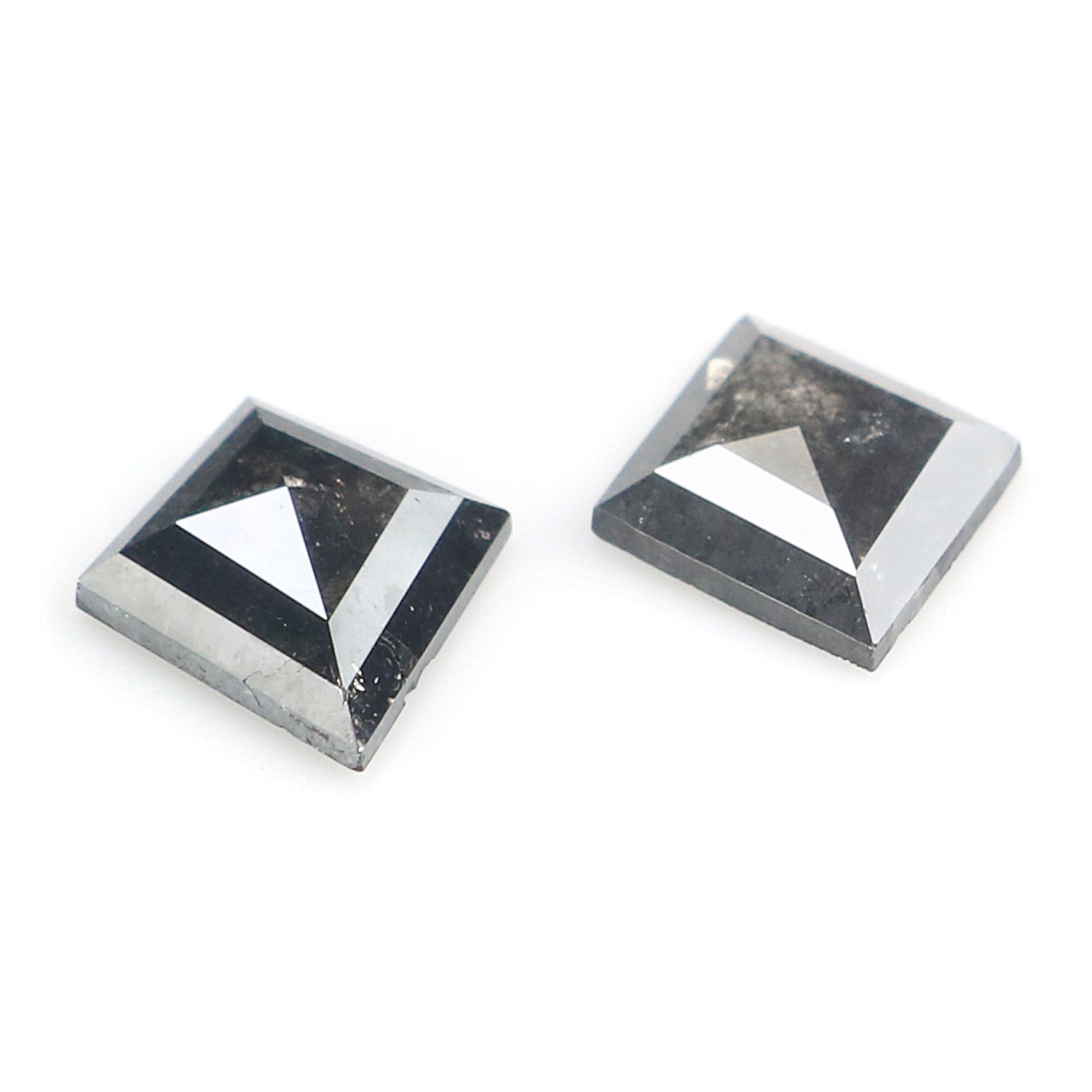 1.13 CT Natural Loose Kite Cut Pair Diamond Salt And Pepper Kite Shape Diamond 8.30 MM Natural Black Grey Color Kite Rose Cut Diamond N2605