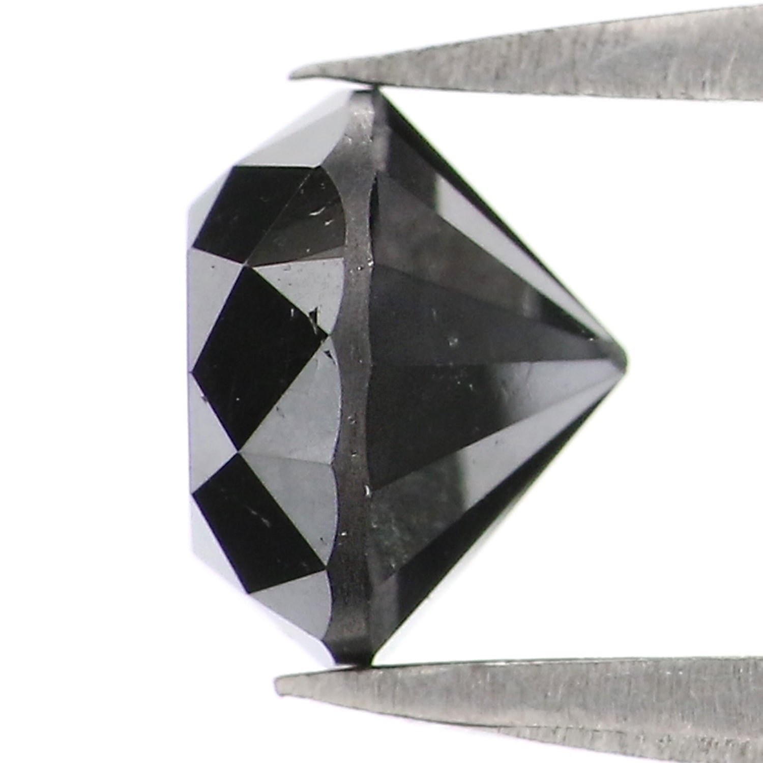1.45 Ct Natural Loose Round Shape Diamond Black Color Diamond 6.60 MM Natural Loose Diamond Black Color Round Brilliant Cut Diamond LC16