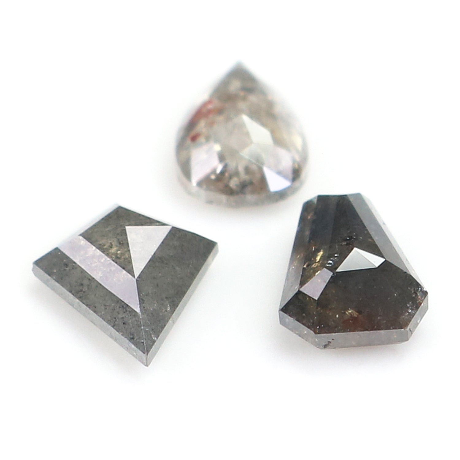 1.54 Ct Natural Loose Mix Shape Diamond Salt And Pepper Mix Shape Diamond 7.00 MM Natural Loose Black Grey Color Mix Shape Diamond L713
