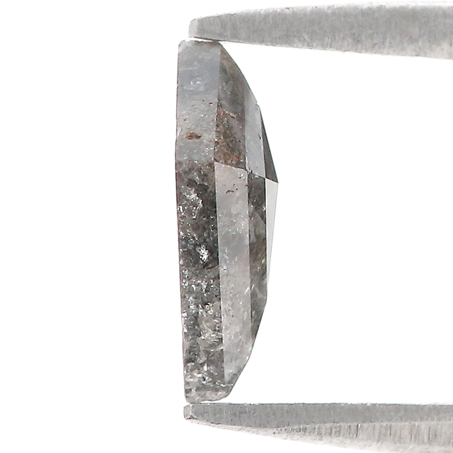 0.89 CT Natural Loose Kite Shape Diamond Salt And Pepper Kite Cut Diamond 9.10 MM Natural Loose Black Grey Color Kite Rose Cut Diamond L3434