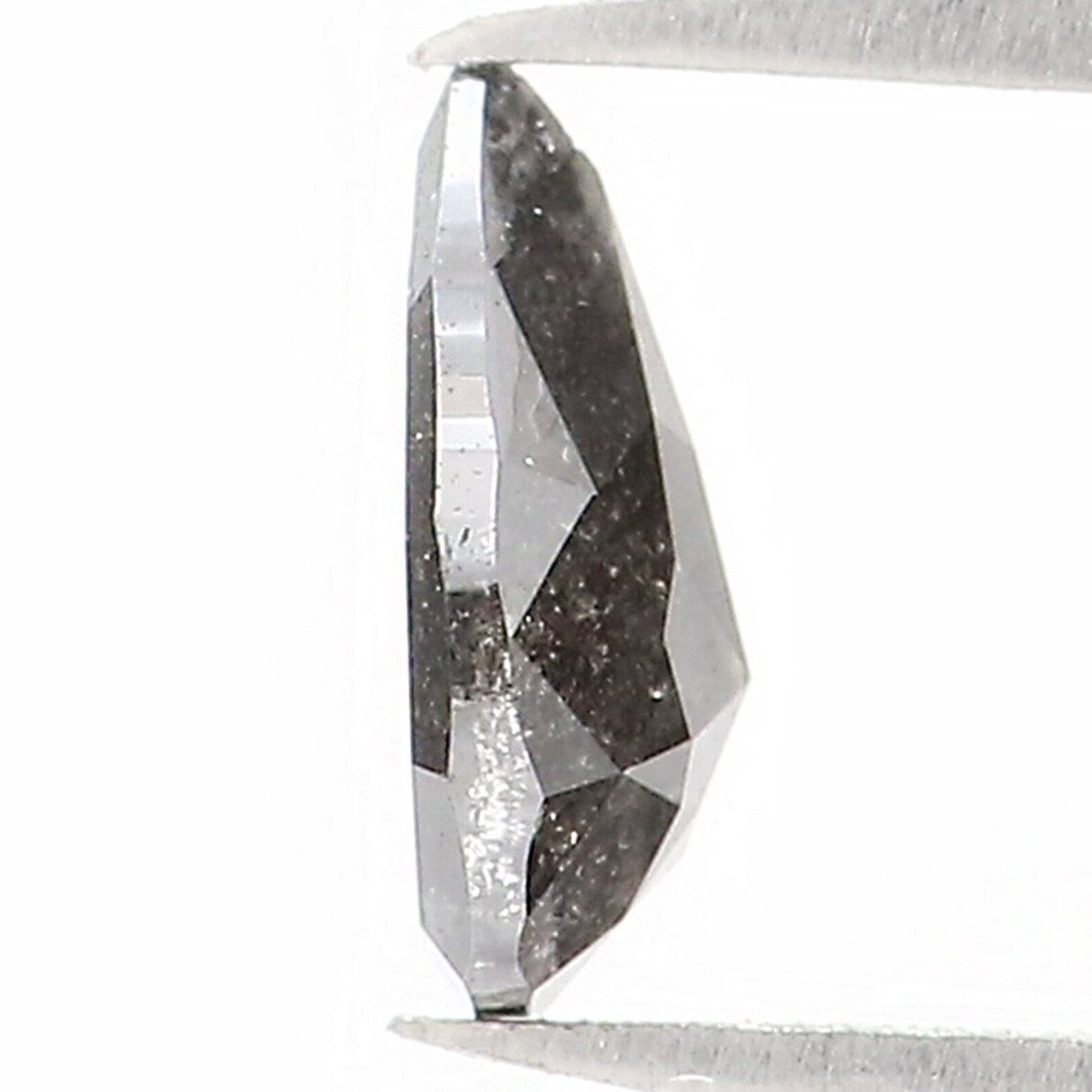 0.31 CT Natural Loose Pear Shape Diamond Salt And Pepper Diamond 5.60 MM Natural Loose Black Grey Color Pear Rose Cut Diamond NQ1546