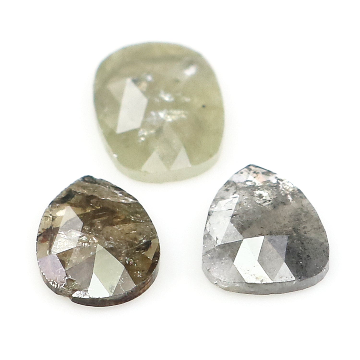 1.39 Ct Natural Loose Mix Shape Diamond Grey Color Mix Shape Cut Diamond 7.10 MM Natural Loose Grey Color Mix Shape Rose Cut Diamond N8394