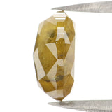 Natural Loose Oval Diamond, Yellow Color Oval Diamond, Natural Loose Diamond, Oval Rose Cut Diamond, 1.80 CT Oval Shape Diamond L2837