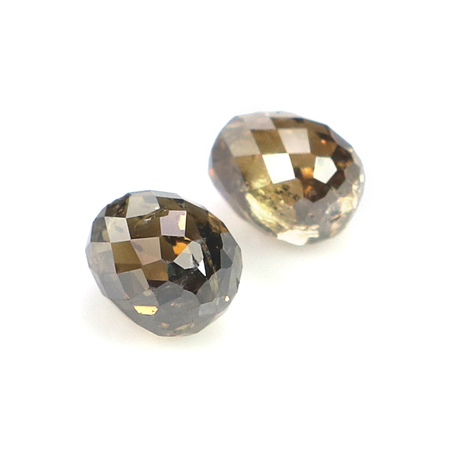 1.11 CT Natural Loose briolette Shape Diamond Brown Color Drop Cut Diamond 4.80 MM Natural Loose Brown Color Drop Rose Cut Diamond N869