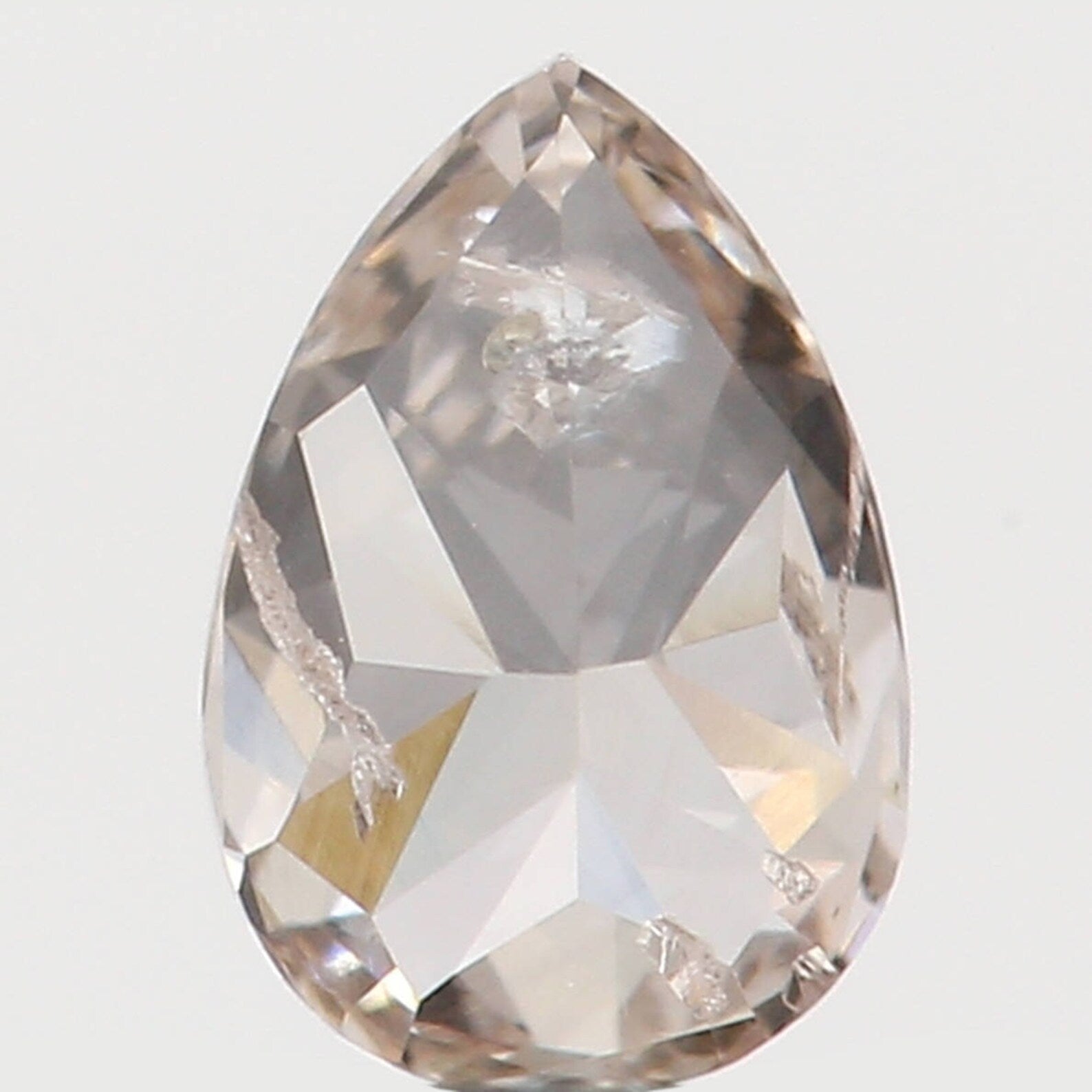 0.14 Ct Natural Loose Pear Shape Diamond Brown Color Pear Cut Diamond 4.00 MM Natural Loose Diamond Brown Pear Brilliant Cut Diamond N7269
