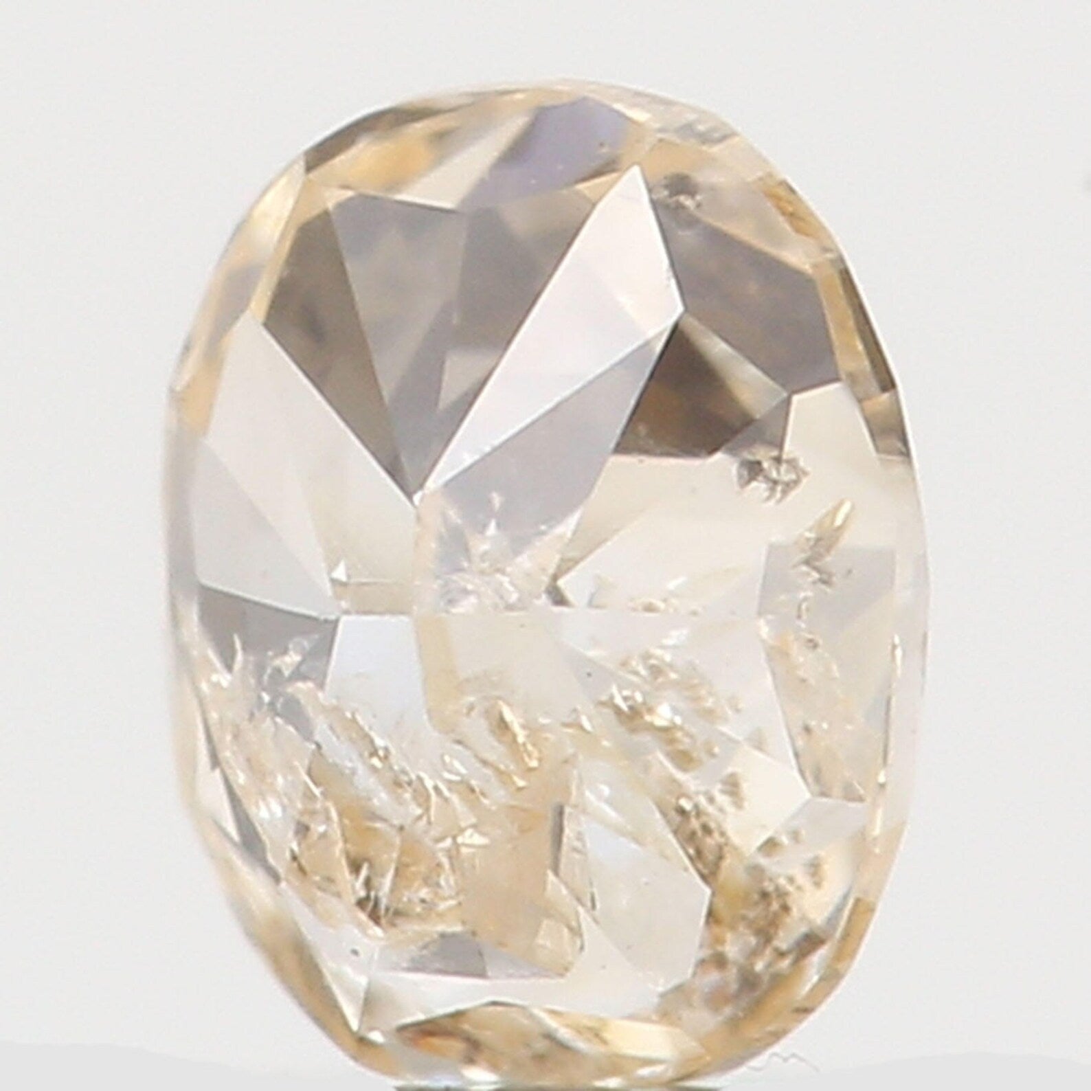 0.15 Ct Natural Loose Diamond Oval Orange Color I1 Clarity 3.60 MM N7443