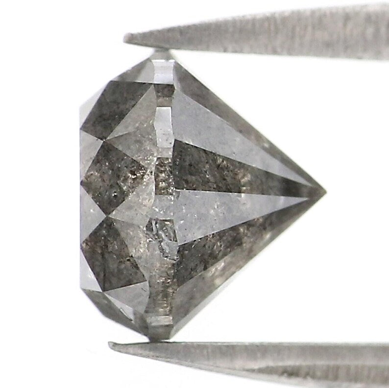 1.47 CT Natural Loose Round Shape Diamond Salt And Pepper Round Diamond 6.40 MM Natural Black Gray Color Round Brilliant Cut Diamond QN9377