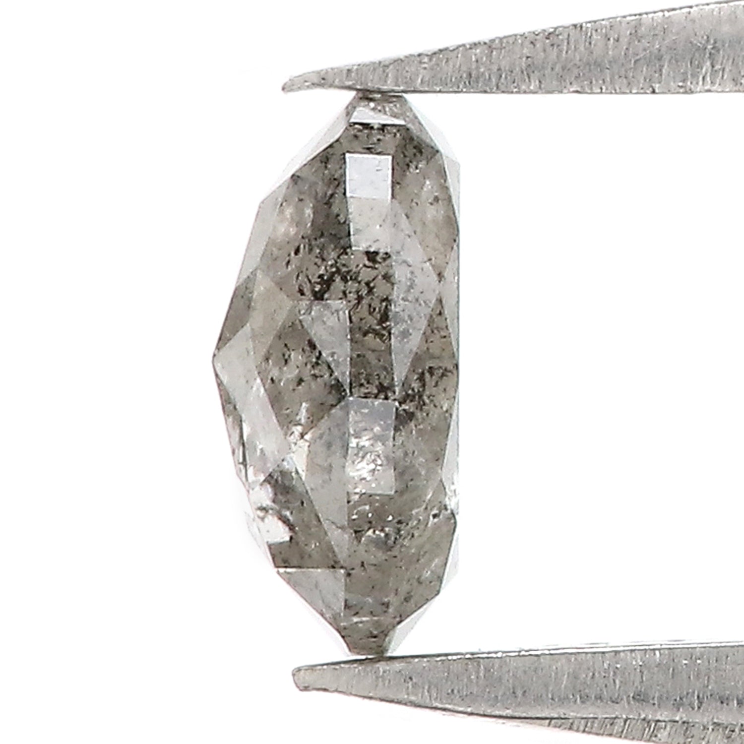 0.48 Ct Natural Loose Oval Shape Diamond Salt And Pepper Oval Diamond 5.60 MM Natural Diamond Black Grey Color Oval Rose Cut Diamond LQ3053
