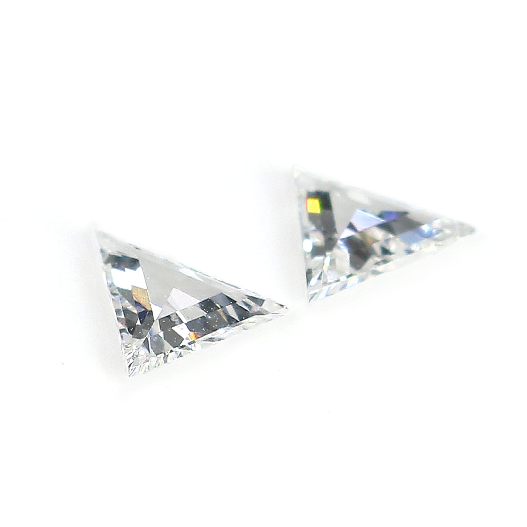 0.40 CT Natural Loose Triangle Shape CVD Diamond White- E Color Triangle Pair Cut Diamond 5.65 MM Natural Triangle Rose Cut Diamond LQ3165