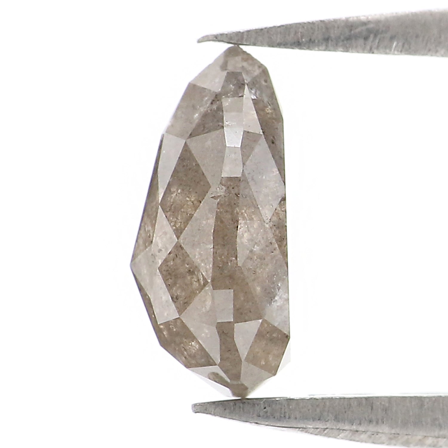 1.30 CT Natural Loose Pear Shape Diamond Grey Color Pear Cut Diamond 8.45 MM Natural Loose Grey Color Diamond Pear Rose Cut Diamond KQ2706
