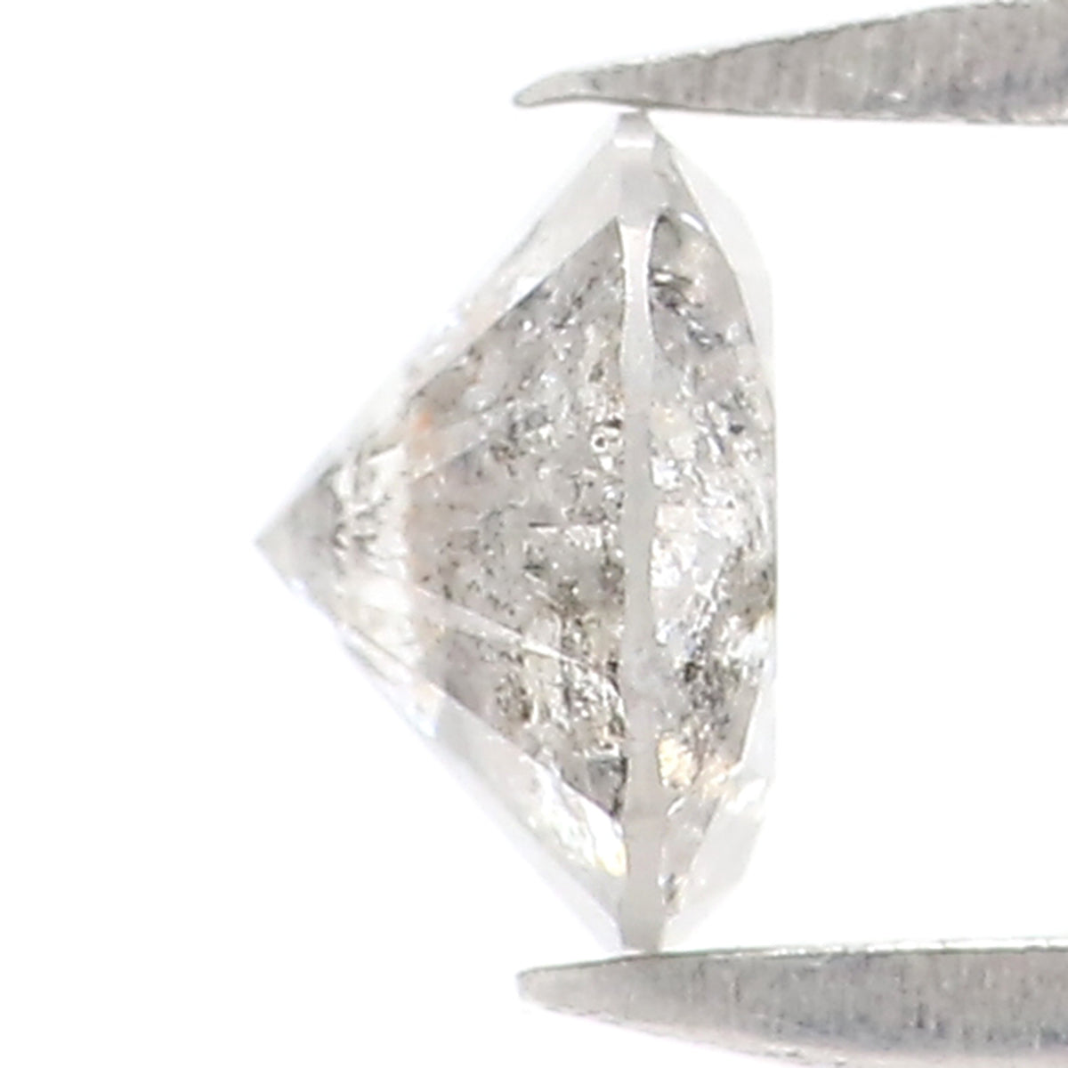 0.40 CT Natural Loose Round Shape Diamond Salt And Pepper Round Diamond 4.65 MM Natural Black Grey Color Round Brilliant Cut Diamond LQ2802