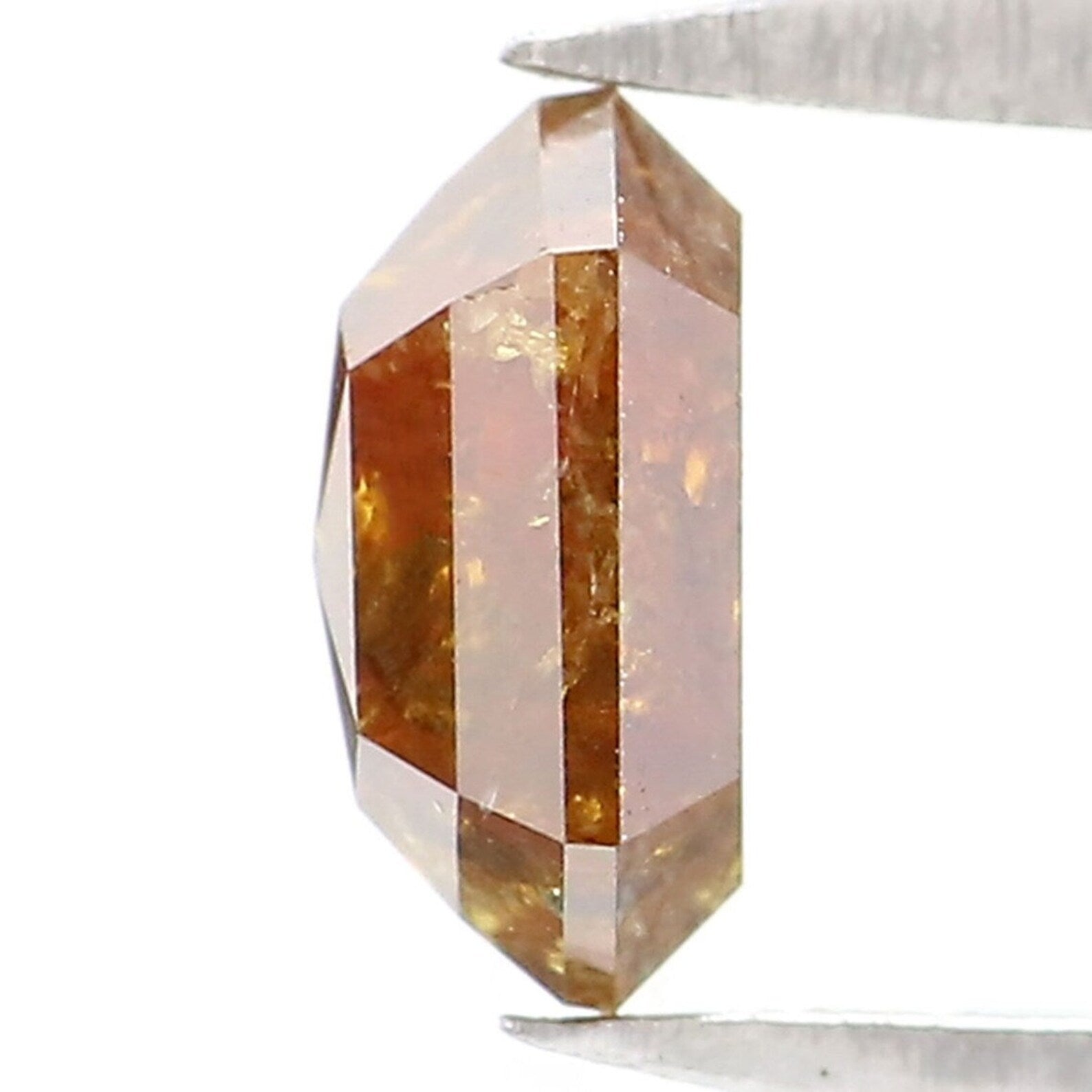 0.67 CT Natural Loose Hexagon Shape Diamond Brown Color Hexagon Cut Diamond 5.90 MM Natural Loose Diamond Hexagon Rose Cut Diamond NQ981