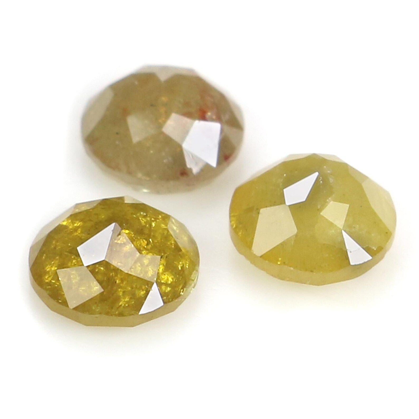 1.49 CT Natural Loose Round Shape Diamond Yellow Color Round Diamond 4.70 MM Natural Loose Diamond Brown Color Round Rose Cut Diamond NQ380