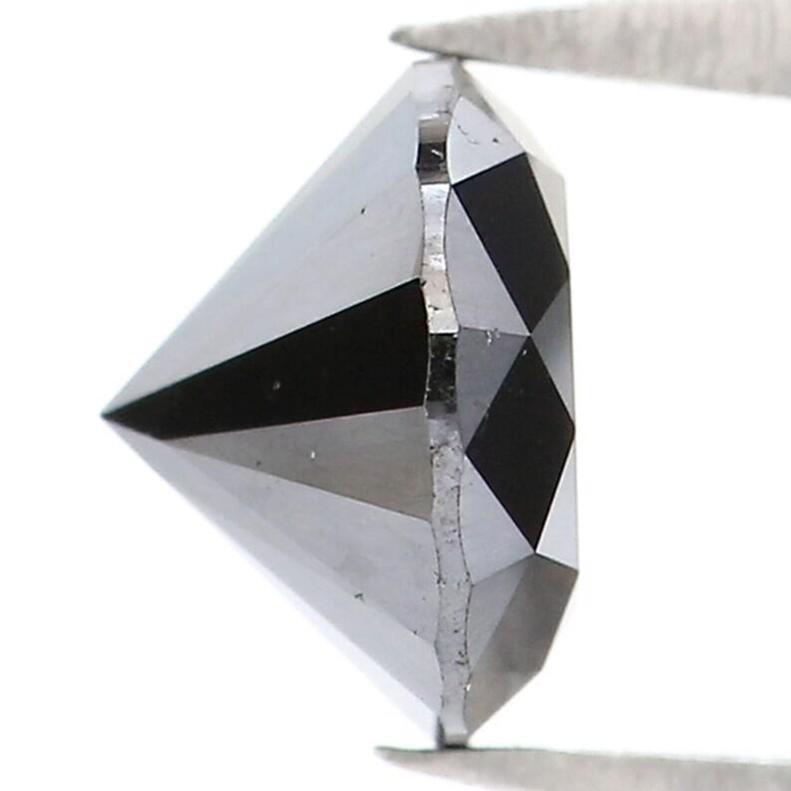 1.00 CT Natural Loose Round Shape Diamond Black Color Round Diamond 6.05 MM Natural Diamond Black Color Round Brilliant Cut Diamond NQ1978