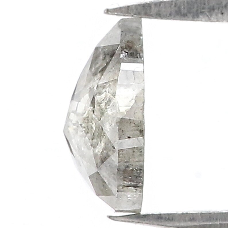 1.36 Ct Natural Loose Pear Shape Diamond Grey Color Pear Cut Diamond 8.00 MM Natural Loose Diamond Grey Pear Shape Rose Cut Diamond QN9219