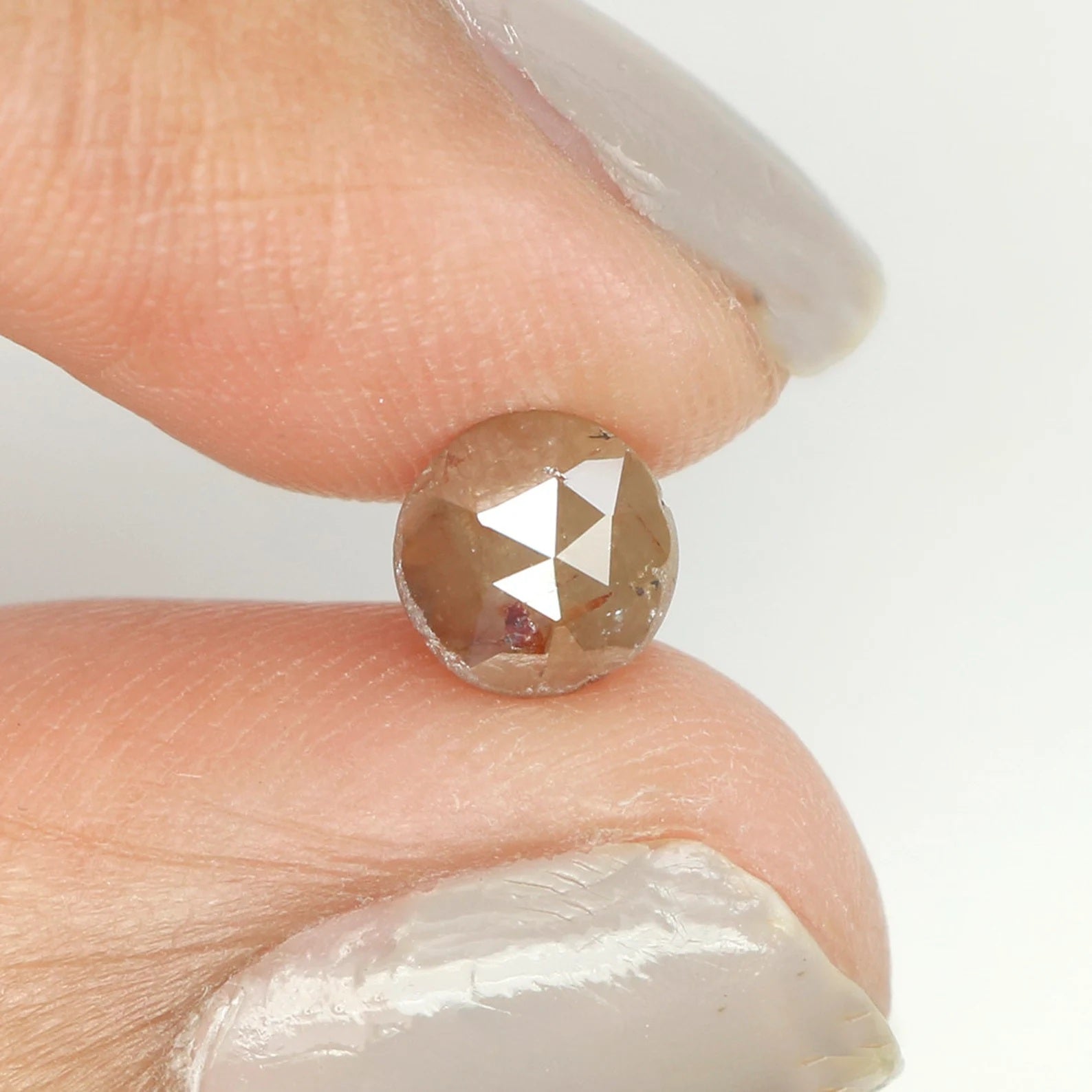 0.77 Ct Natural Loose Round Rose Cut Diamond Brown Rose Cut Diamond 6.00 MM Natural Loose Diamond Brown Color Round Rose Cut Diamond N7954